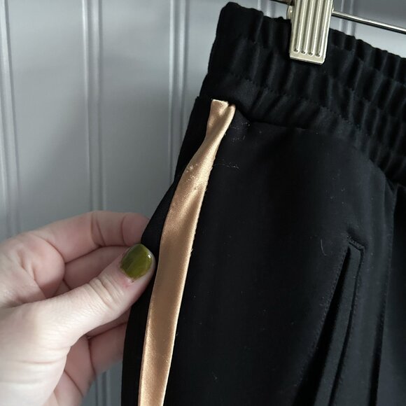 Rhude Black & Gold Side Stripe Jogger Traxedo Pants Size Small - Picture 4 of 11